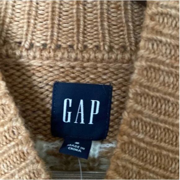 NWT Gap Tan Cozy Fair Isle Wool Sweater Sz S - Picture 2 of 4